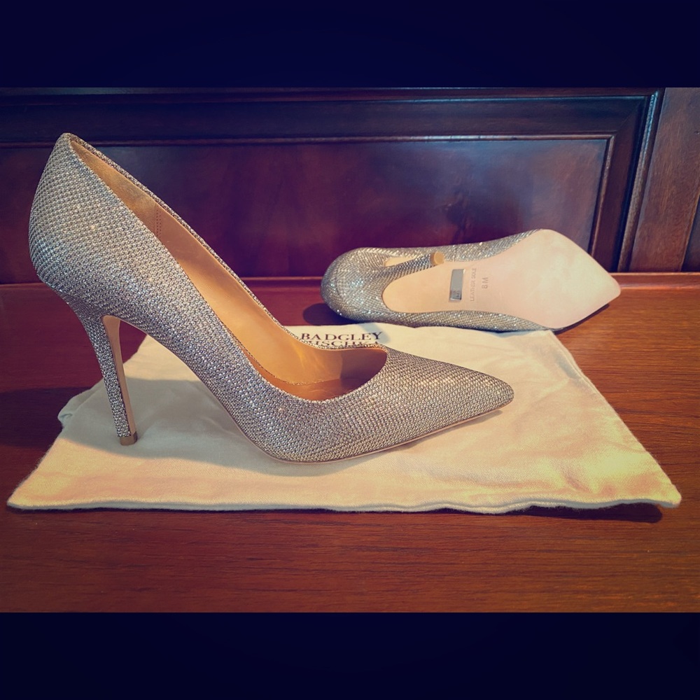 Badgley Mishka metallic heels